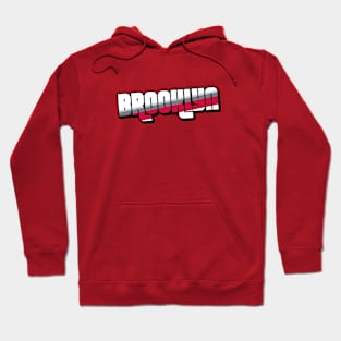 Retro Brooklyn Word Art with Stripes Hoodie